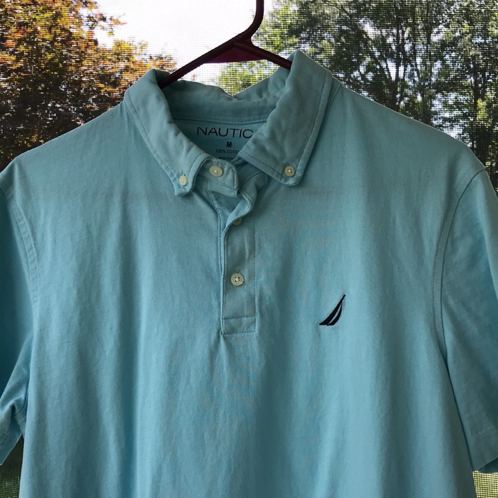 Nautica Men's Light Blue Polo Shirt